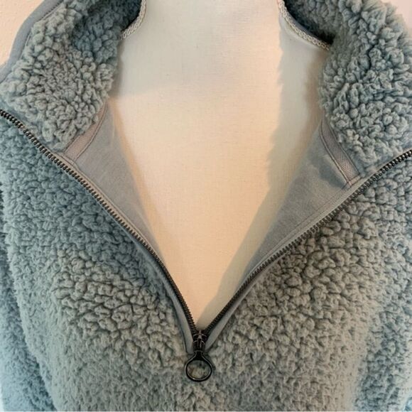 Thread + Supply Blue Moon Sherpa Knit Quarter Zip Pullover - Picture 7 of 10